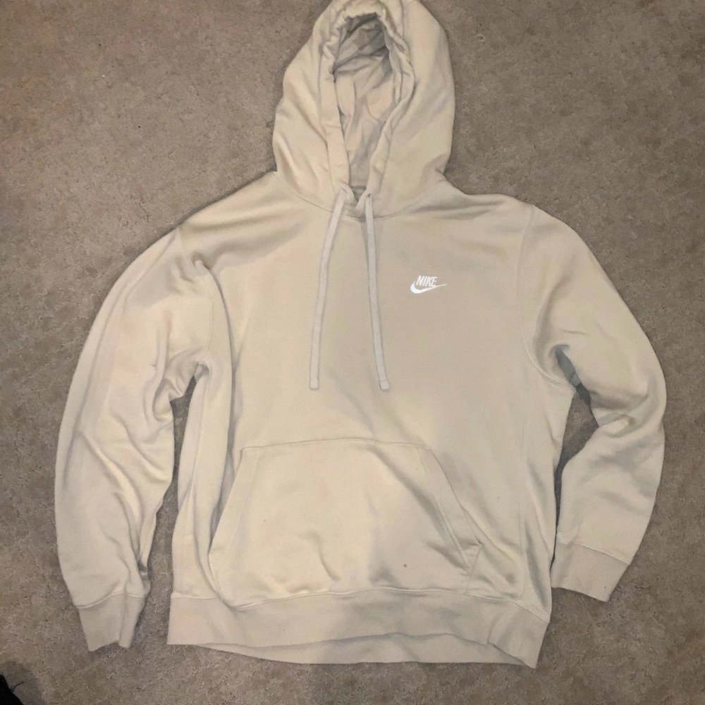 Nike mens cream hoodie size L